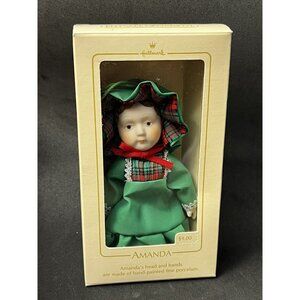 1984 Hallmark Keepsake Christmas Ornament Porcelain Doll Amanda HM5